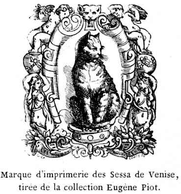 Marque d'imprimerie des Sessa de Venise,
tirée de la collection Eugène Piot.