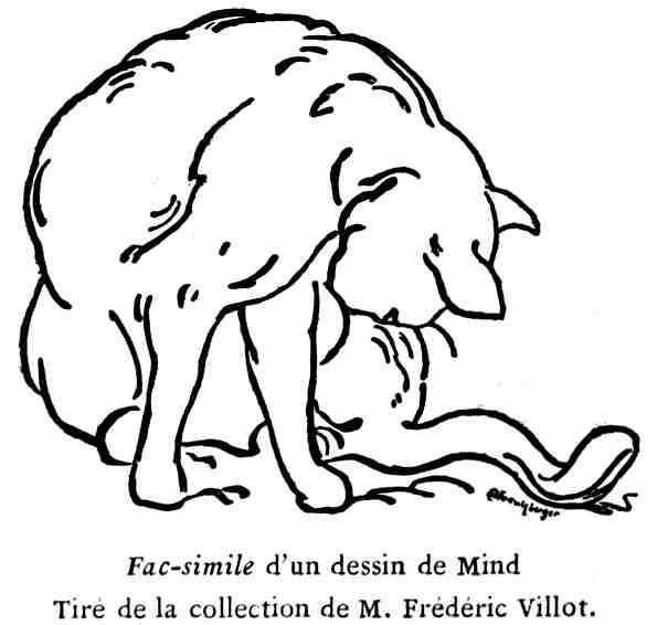 Fac-simile d'un dessin de Mind.
Tiré de la collection de M. Frédéric Villot.