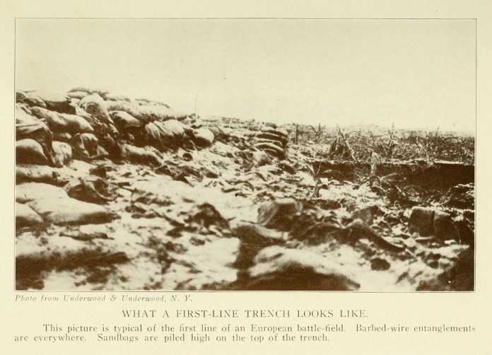 WHAT A FIRST-LINE TRENCH LOOKS LIKE.