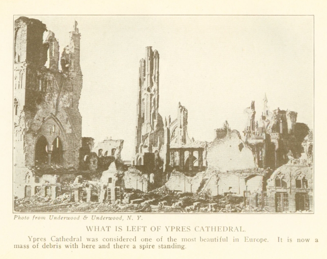 WHAT IS LEFT OF YPRES CATHEDRAL.