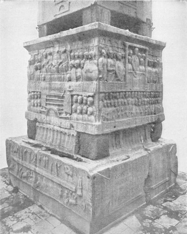 BASE OF THE “OBELISK OF THEODOSIUS,”
 CONSTANTINOPLE