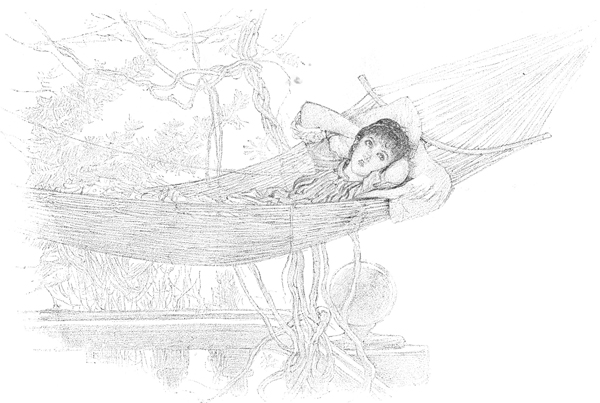 ''Nan Lay in the Hammock Thinking.''