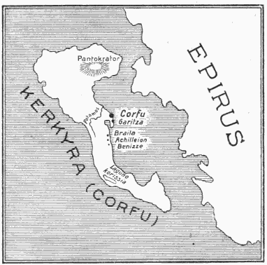 Mapo de Korfu.